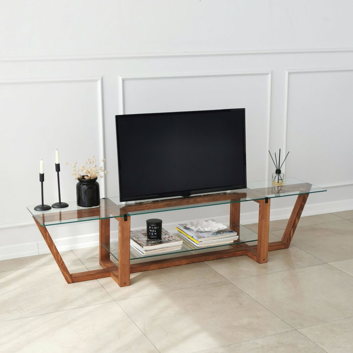 Hanah Home Soporte de TV Amalfi - Walnut Hanah Home Soporte de TV Amalfi - Walnut